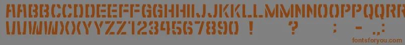 GomariceShibuyaZero Font – Brown Fonts on Gray Background