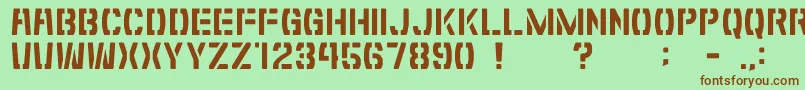 GomariceShibuyaZero Font – Brown Fonts on Green Background