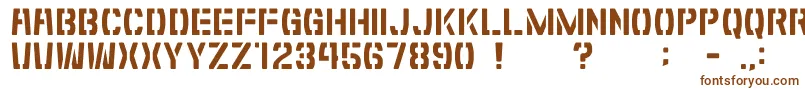 GomariceShibuyaZero Font – Brown Fonts on White Background