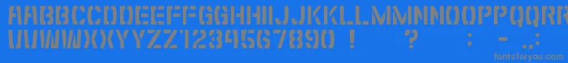 GomariceShibuyaZero Font – Gray Fonts on Blue Background