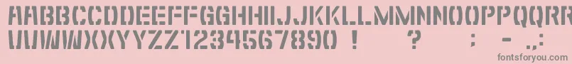 GomariceShibuyaZero Font – Gray Fonts on Pink Background