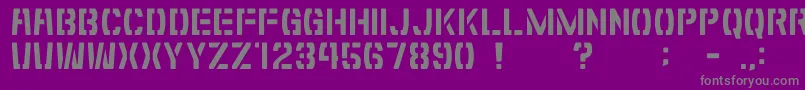 GomariceShibuyaZero Font – Gray Fonts on Purple Background