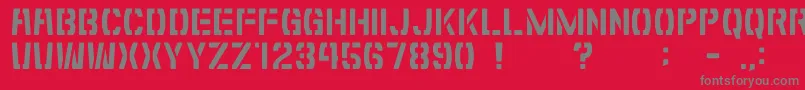 GomariceShibuyaZero Font – Gray Fonts on Red Background