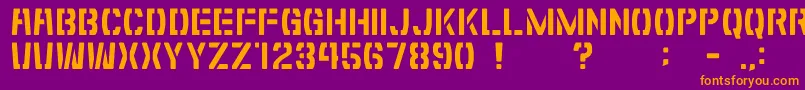 GomariceShibuyaZero Font – Orange Fonts on Purple Background