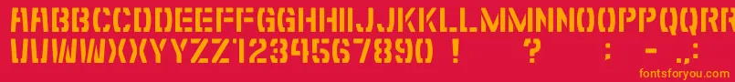 GomariceShibuyaZero Font – Orange Fonts on Red Background