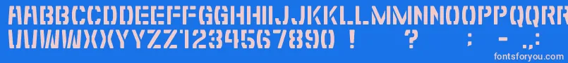 GomariceShibuyaZero Font – Pink Fonts on Blue Background
