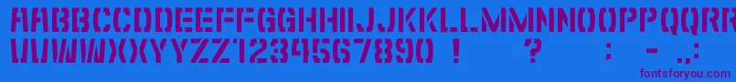 GomariceShibuyaZero Font – Purple Fonts on Blue Background
