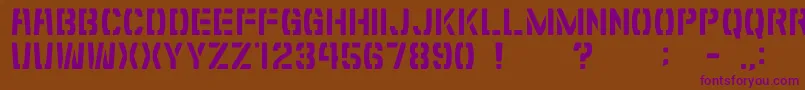 GomariceShibuyaZero Font – Purple Fonts on Brown Background