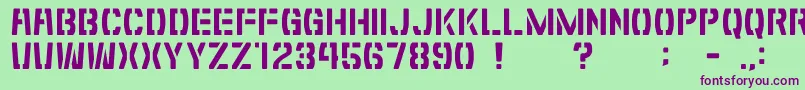 GomariceShibuyaZero Font – Purple Fonts on Green Background