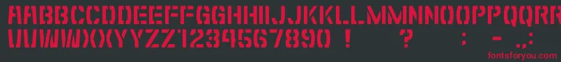 GomariceShibuyaZero Font – Red Fonts on Black Background