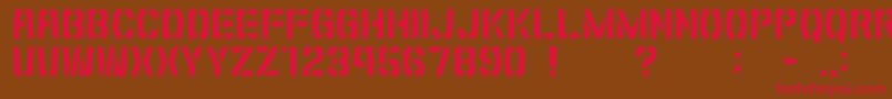 GomariceShibuyaZero Font – Red Fonts on Brown Background