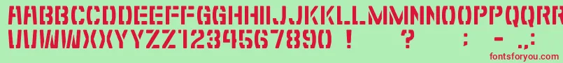 GomariceShibuyaZero Font – Red Fonts on Green Background