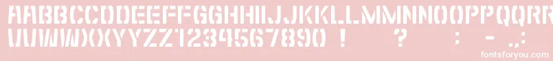 GomariceShibuyaZero Font – White Fonts on Pink Background