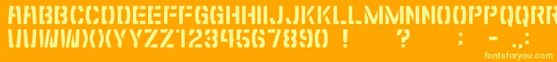 GomariceShibuyaZero Font – Yellow Fonts on Orange Background