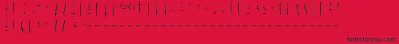 LswDrachenklaueSamys0.1 Font – Black Fonts on Red Background