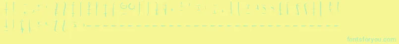 LswDrachenklaueSamys0.1-fontti – vihreät fontit keltaisella taustalla