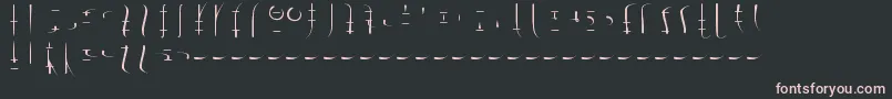 フォントLswDrachenklaueSamys0.1 – 黒い背景にピンクのフォント