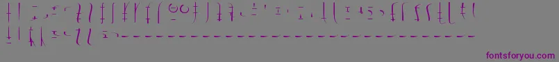 Шрифт LswDrachenklaueSamys0.1 – фиолетовые шрифты на сером фоне