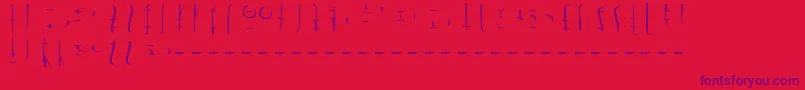 LswDrachenklaueSamys0.1 Font – Purple Fonts on Red Background