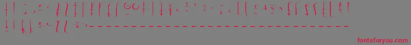 LswDrachenklaueSamys0.1 Font – Red Fonts on Gray Background