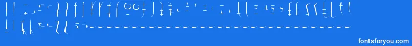 LswDrachenklaueSamys0.1 Font – White Fonts on Blue Background