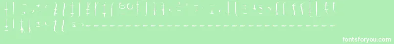 フォントLswDrachenklaueSamys0.1 – 緑の背景に白い文字