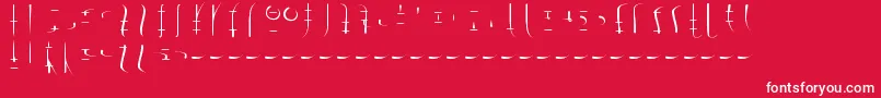LswDrachenklaueSamys0.1 Font – White Fonts on Red Background
