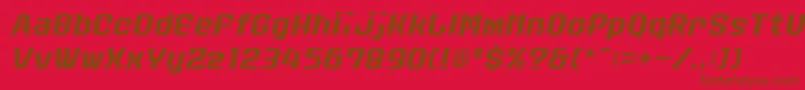 StanleyAlphabetoblique Font – Brown Fonts on Red Background