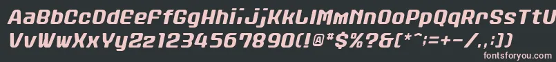 StanleyAlphabetoblique Font – Pink Fonts on Black Background