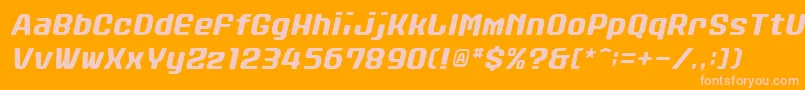 StanleyAlphabetoblique Font – Pink Fonts on Orange Background