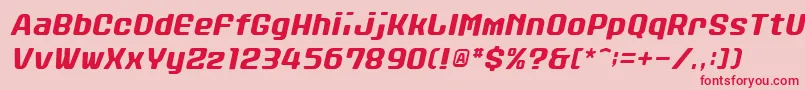 StanleyAlphabetoblique Font – Red Fonts on Pink Background