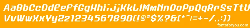 StanleyAlphabetoblique Font – White Fonts on Orange Background