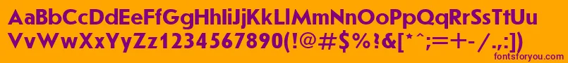 More about Jrs75 Font Jrs75 Font – Purple Fonts on Orange Background