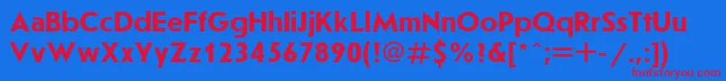 Jrs75 Font – Red Fonts on Blue Background