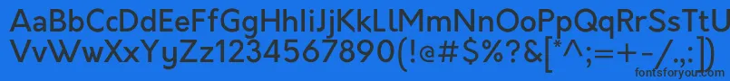 OrkneyMedium Font – Black Fonts on Blue Background