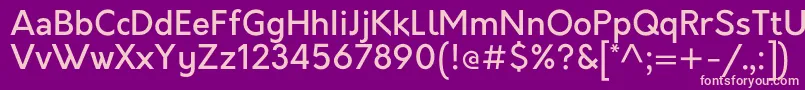 OrkneyMedium Font – Pink Fonts on Purple Background