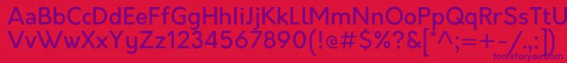 OrkneyMedium Font – Purple Fonts on Red Background