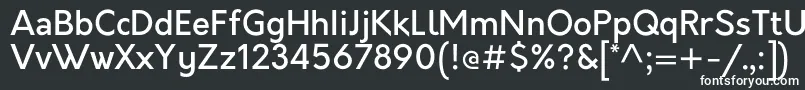 Шрифт OrkneyMedium – белые шрифты на чёрном фоне