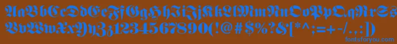 Frnkstnn Font – Blue Fonts on Brown Background