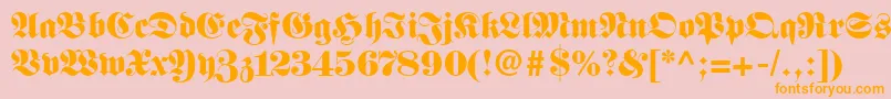 Frnkstnn Font – Orange Fonts on Pink Background