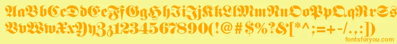 Frnkstnn Font – Orange Fonts on Yellow Background