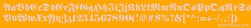 Frnkstnn Font – Pink Fonts on Orange Background