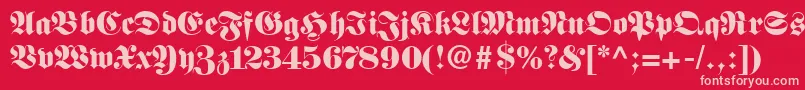 Frnkstnn Font – Pink Fonts on Red Background