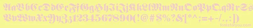 Frnkstnn Font – Pink Fonts on Yellow Background
