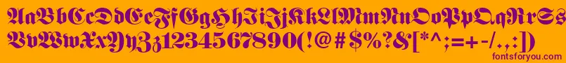 Frnkstnn Font – Purple Fonts on Orange Background