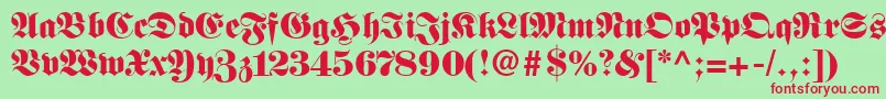 Frnkstnn Font – Red Fonts on Green Background
