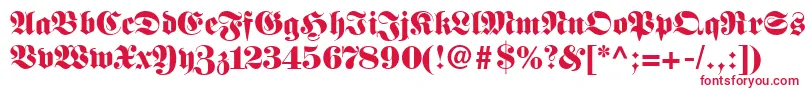 Frnkstnn Font – Red Fonts on White Background