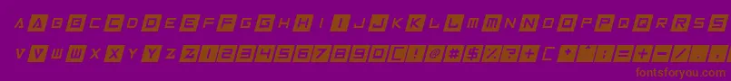 Шрифт InversionzItalic – коричневые шрифты на фиолетовом фоне