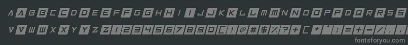 InversionzItalic Font – Gray Fonts on Black Background