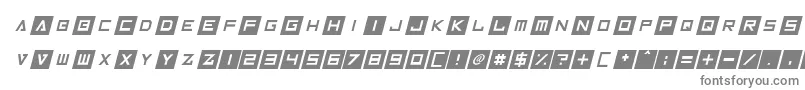 フォントInversionzItalic – 白い背景に灰色の文字
